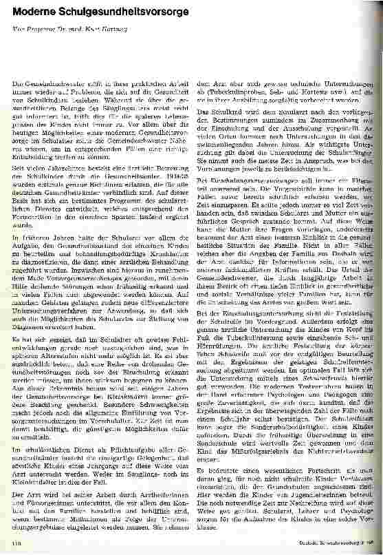 Vorschauseite 1: Moderne Schulgesundheitsvorsorge