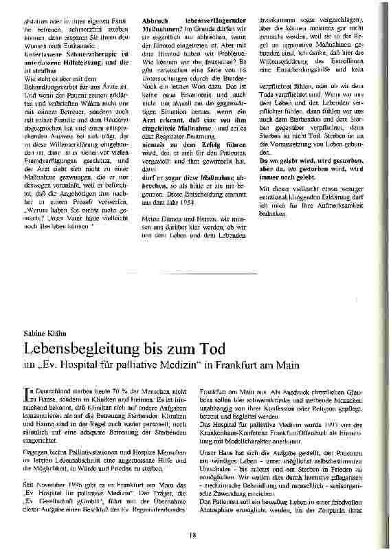 Vorschauseite 4: Was heißt menschen-würdig sterben? Medizinische Aspekte der Sterbehilfe