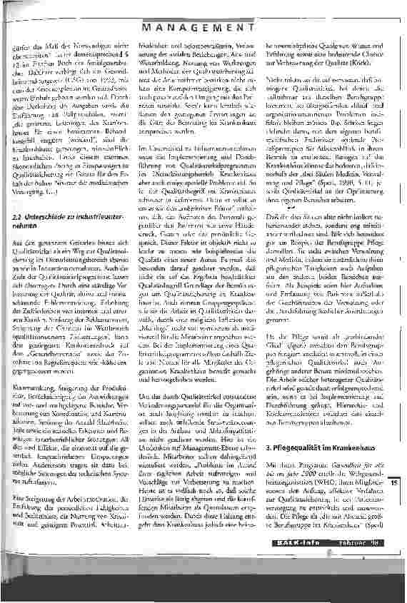 Vorschauseite 2: Arbeit in Qualitätszirkeln - ein Weg zur Sicherung der Pflegequalität (Durch eine spezielle Form der Gruppenarbeit können neue Handlungsspielräume in Krankenhäusern gewonnen werde…