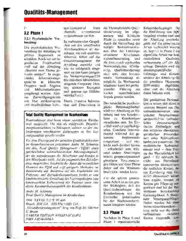 Vorschauseite 3: Instrumente für kontinuierliche Qualitätsverbesserung und medizin-ökonomisches Controlling (IQC)
