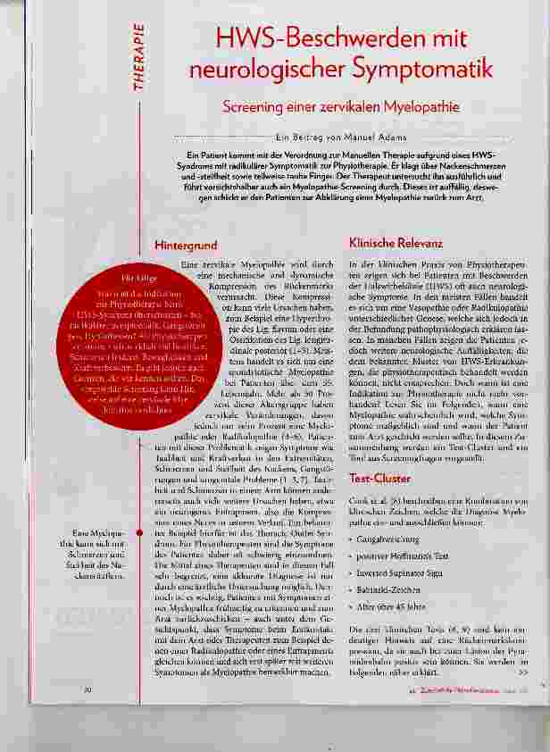 Vorschauseite 1: HWS-Beschwerden mit neurologischer Symptomatik