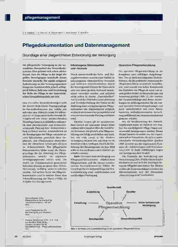 Vorschauseite 1: Pflegedokumentation und Datenmanagement