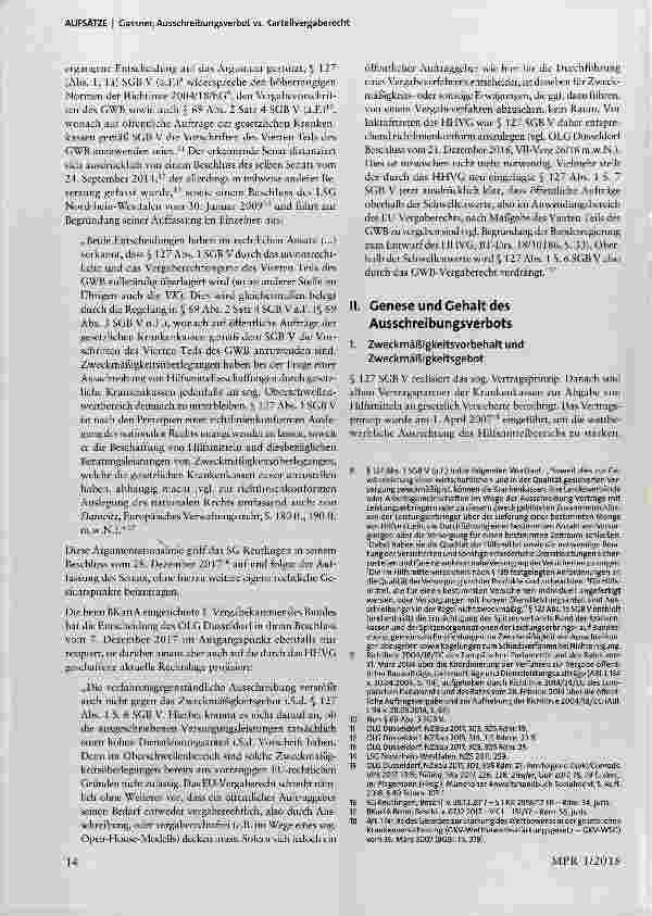 Vorschauseite 2: Ausschreibungsverbot vs. Kartellvergaberecht