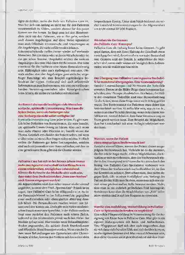 Vorschauseite 3: Wer sterbende Menschen betreut, muss sich mit der eigenen Endlichkeit befassen