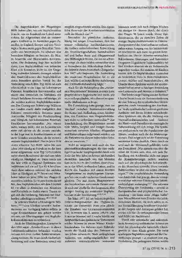 Vorschauseite 4: Krankenhausinfektionen gestern und heute Besonderheiten des Staphylokokkenhospitalismus