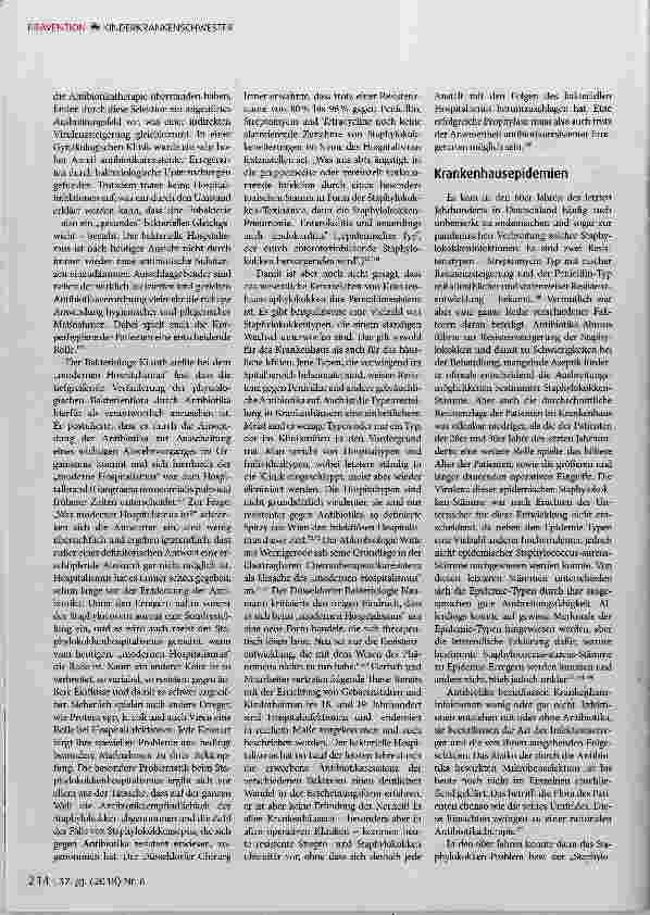 Vorschauseite 5: Krankenhausinfektionen gestern und heute Besonderheiten des Staphylokokkenhospitalismus