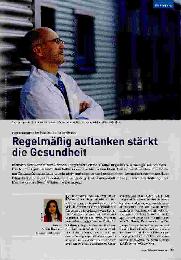 Vorschauseite 1: Regelmäßig auftanken stärkt die Gesundheit