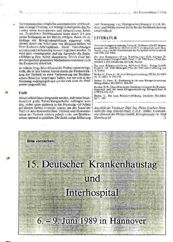Vorschauseite 5: Verbesserter Strahlenschutz an Röntgenuntersuchungsgeräten und Einrichtungen