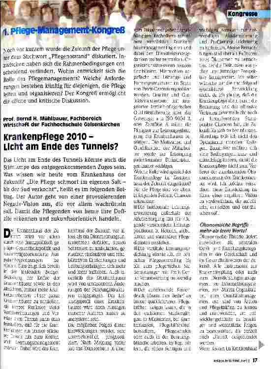 Vorschauseite 4: Pflege 98 - Die Zukunft gestalten 3. Pflege-Recht-Tag
