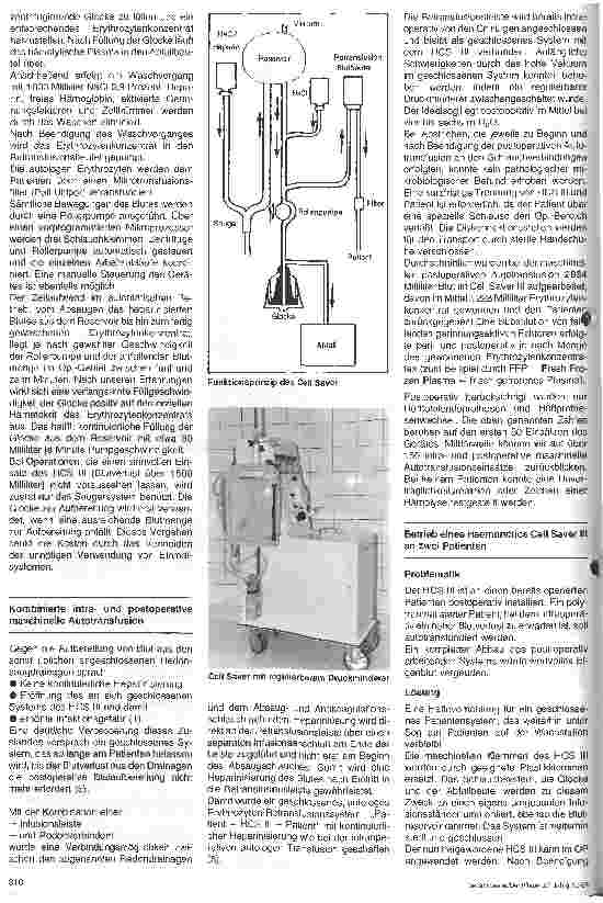Vorschauseite 2: Intraund postoperative maschinelle Autotransfusion Ein Erfahrungsbericht