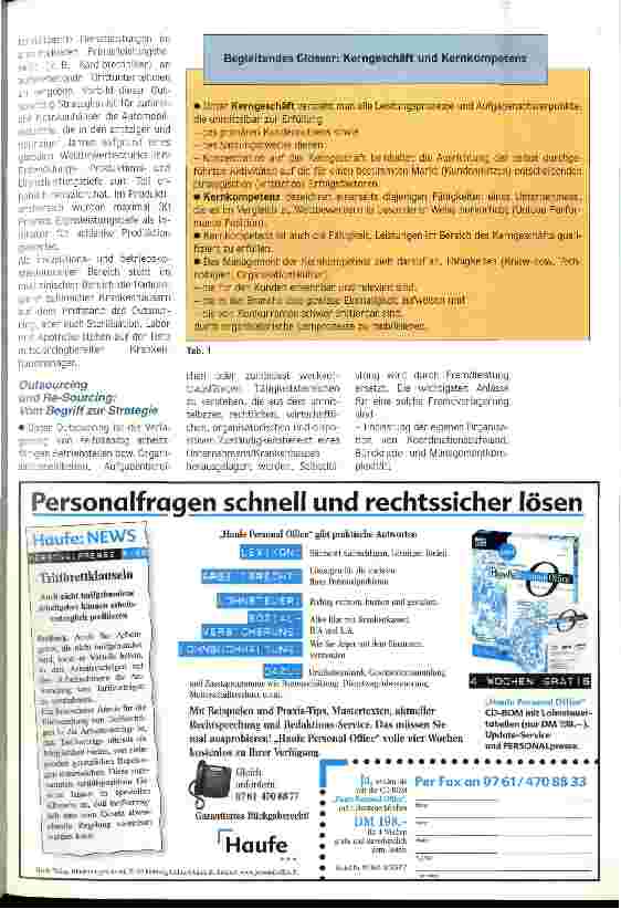 Vorschauseite 2: Outsourcing oder Re-Sourcing Kernkompetenz ist die Managementfähigkeit