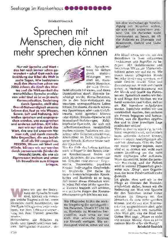 Vorschauseite 1: Sprechen mit Menschen, die nicht mehr sprechen können