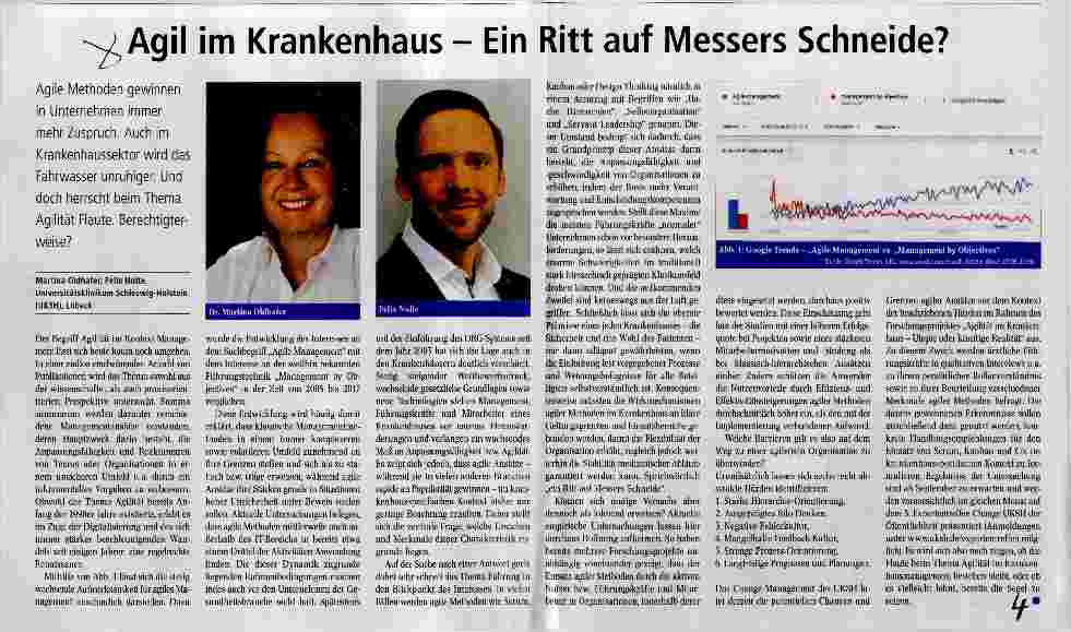 Vorschauseite 1: Agil im Krankenhaus - Ein Ritt auf Messers Schneide?