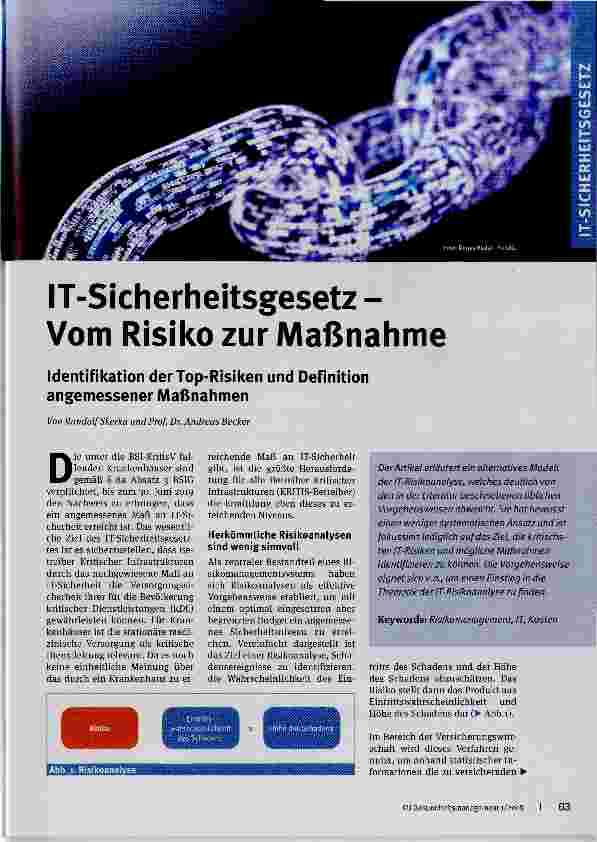 Vorschauseite 1: IT-Sicherheitsgesetz Vom Risiko zur Maßnahme