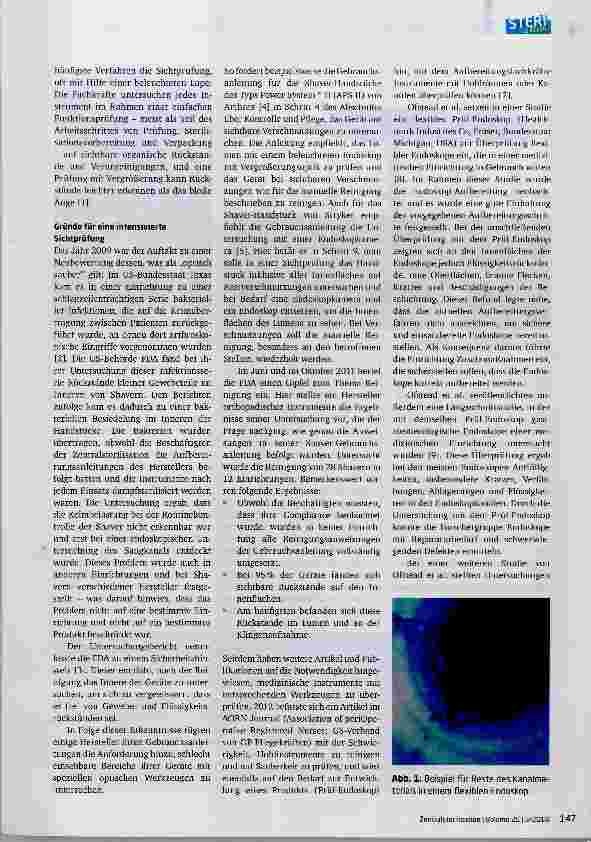 Vorschauseite 2: Intensivierte Sichtprüfung medizini scher Instrumente auf Sauberkeit