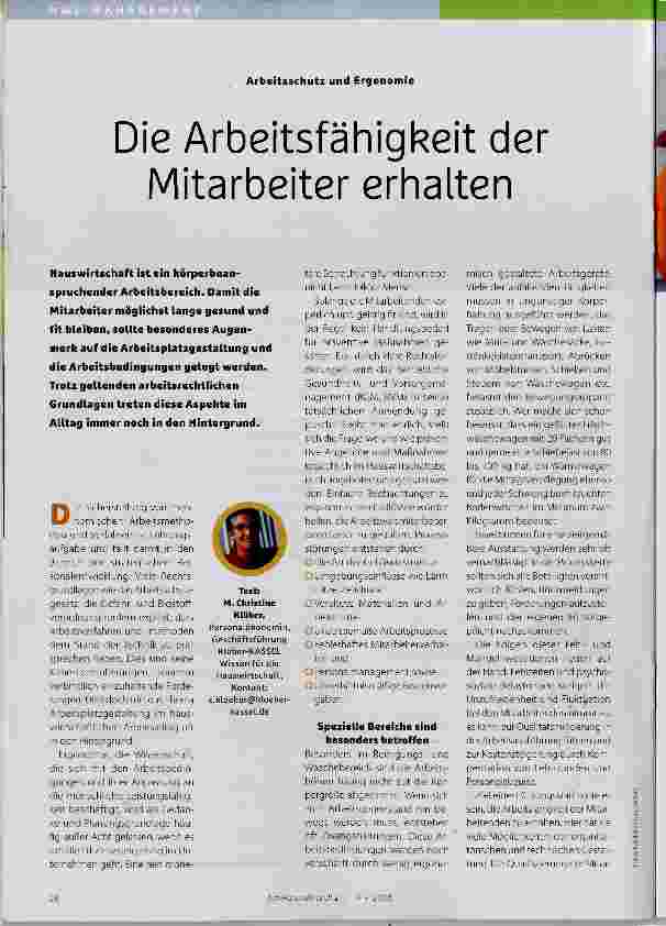 Vorschauseite 1: Die Arbeitsfähigkeit der Mitarbeiter erhalten