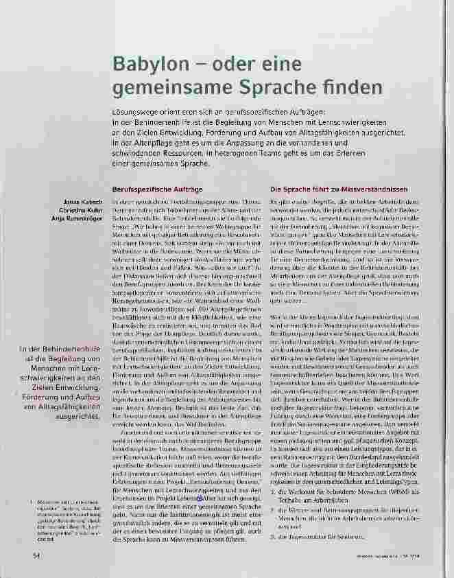 Vorschauseite 2: Babylon oder eine gemeinsame Sprache finden
