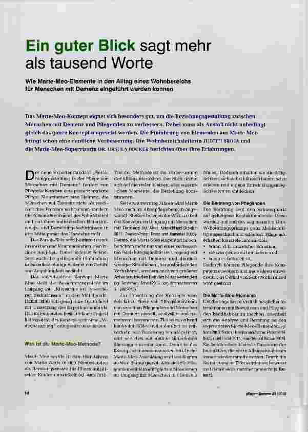 Vorschauseite 1: Ein guter Blick sagt mehr als tausend Worte
