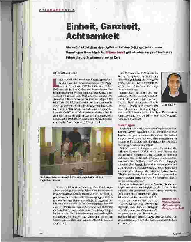 Vorschauseite 1: Einheit, Ganzheit, Achtsamkeit