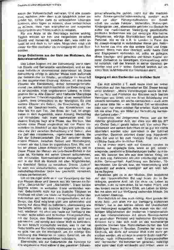 Vorschauseite 2: Unser Umgang mit Sterbenden