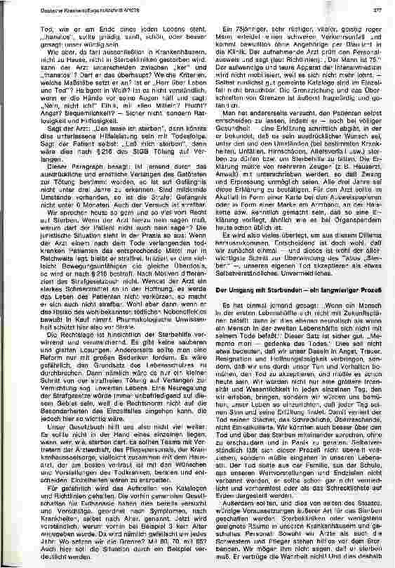 Vorschauseite 4: Unser Umgang mit Sterbenden