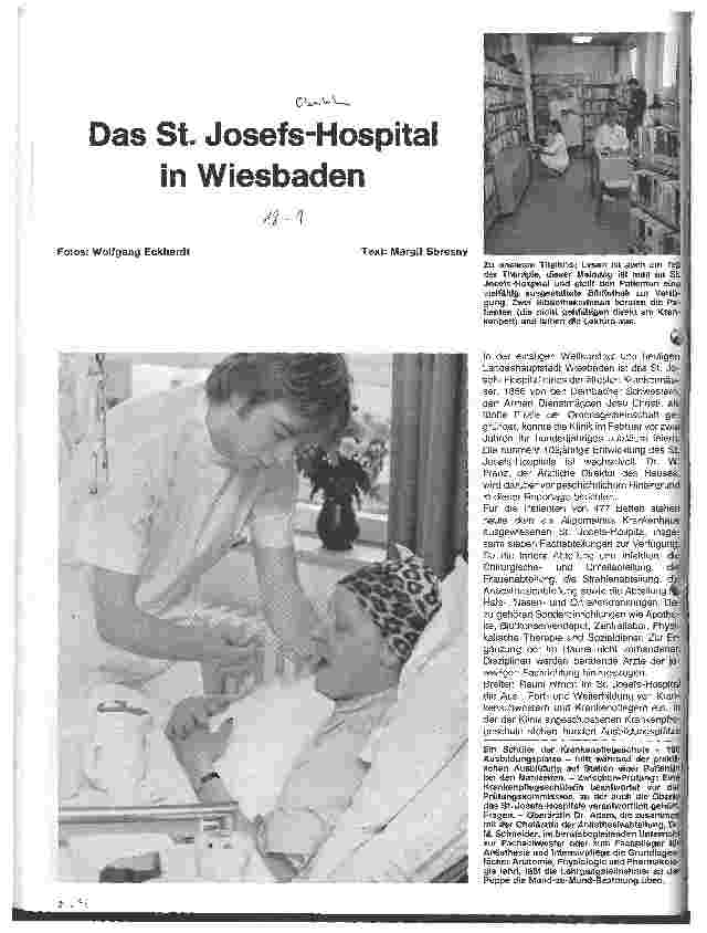 Vorschauseite 1: Das St.Josefs-Hospital in Wiesbaden