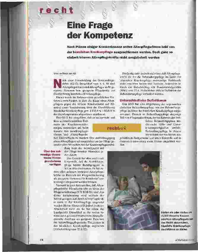 Vorschauseite 1: Eine Frage der Kompetenz