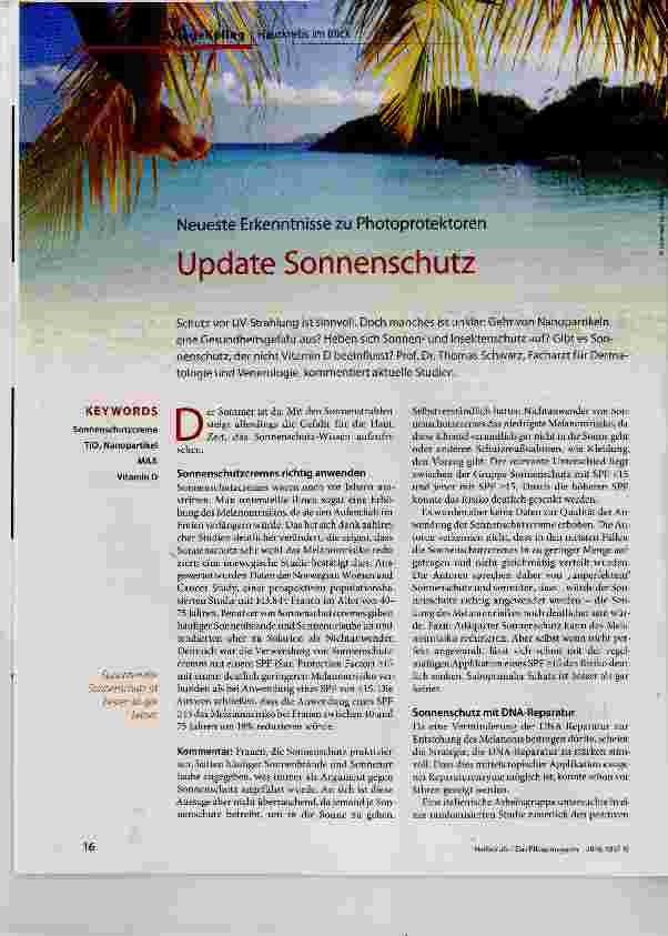 Vorschauseite 1: Update Sonnenschutz