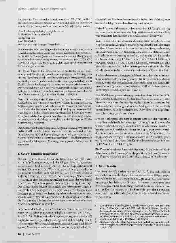 Vorschauseite 2: Ausübung des Liquidationsrechts bei wahlärztlichen Leistungen