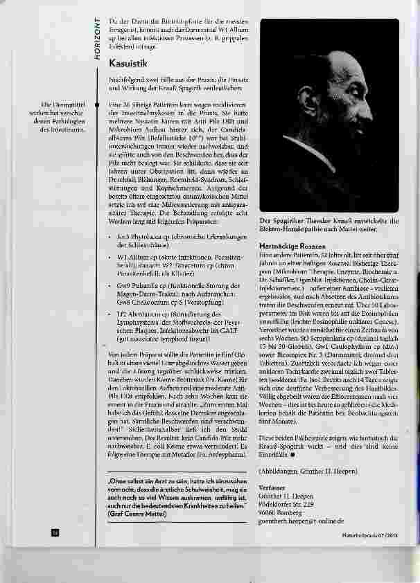 Vorschauseite 4: 100 Jahre Elektro-Homöopathie Nach Graf Cesare Mattei und Theodor Kraufe