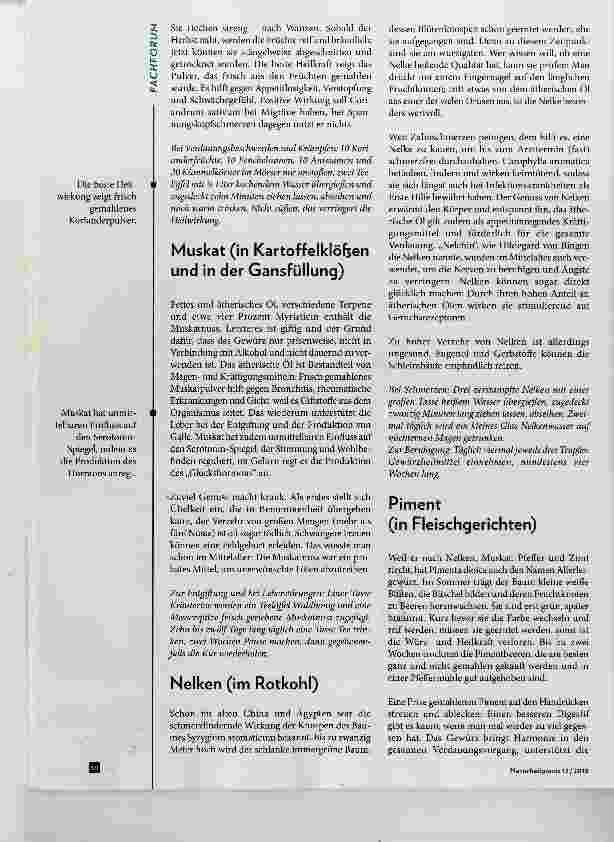 Vorschauseite 3: Neunerlei Weihnachtsgewürze unterstützen ungetrübte Festtagsfreude