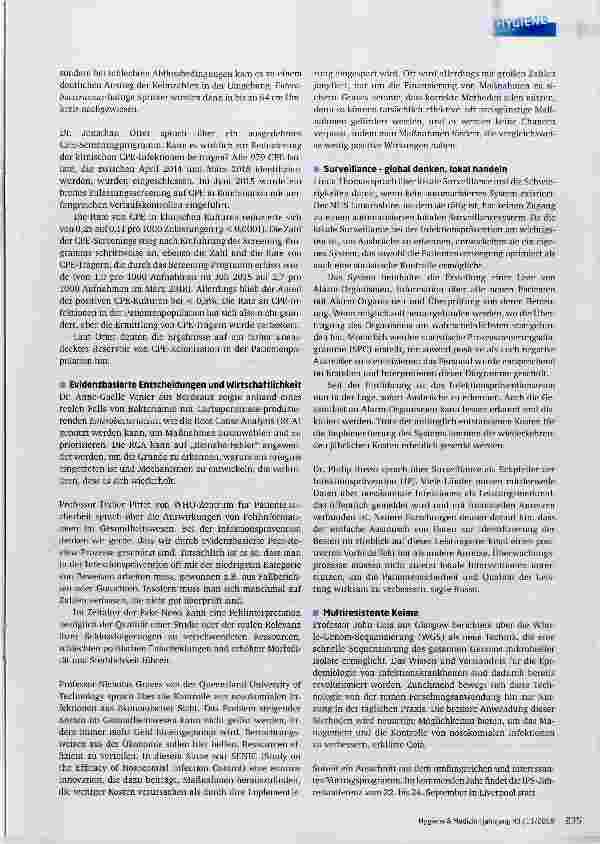 Vorschauseite 3: Jahreskongress der Infection Prevention Society 30. September Z. Oktober 2018, Scottish Event Campus, Glasgow