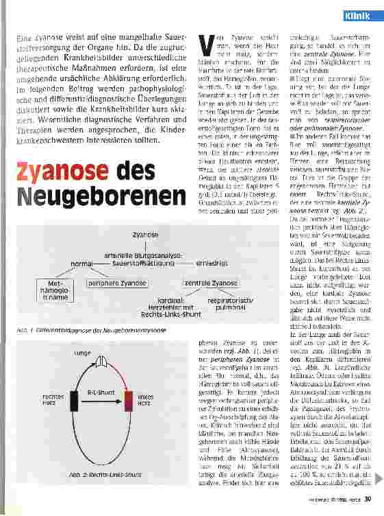 Vorschauseite 1: Zyanose des Neugeborenen