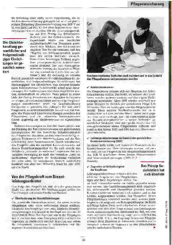 Vorschauseite 2: Unter Druck geraten Auswirkungen der Pflegeversicherung ausf dem ambulanten Pflegesektor