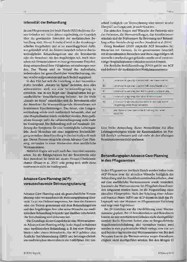 Vorschauseite 2: Advance Care Planning statt Patientenverfügung