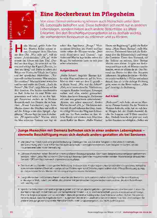 Vorschauseite 1: Eine Rockerbraut im Pflegeheim
