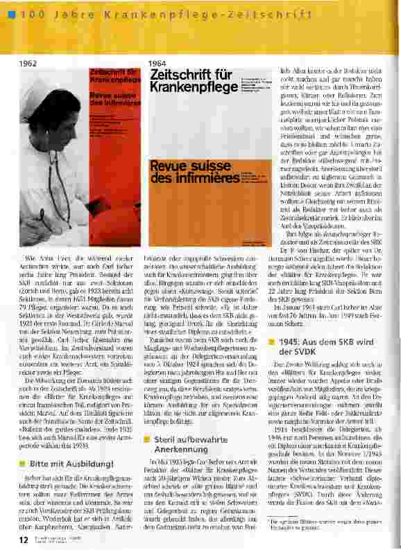 Vorschauseite 3: Spiegel der Geschichte der Schweizer Pflegenden