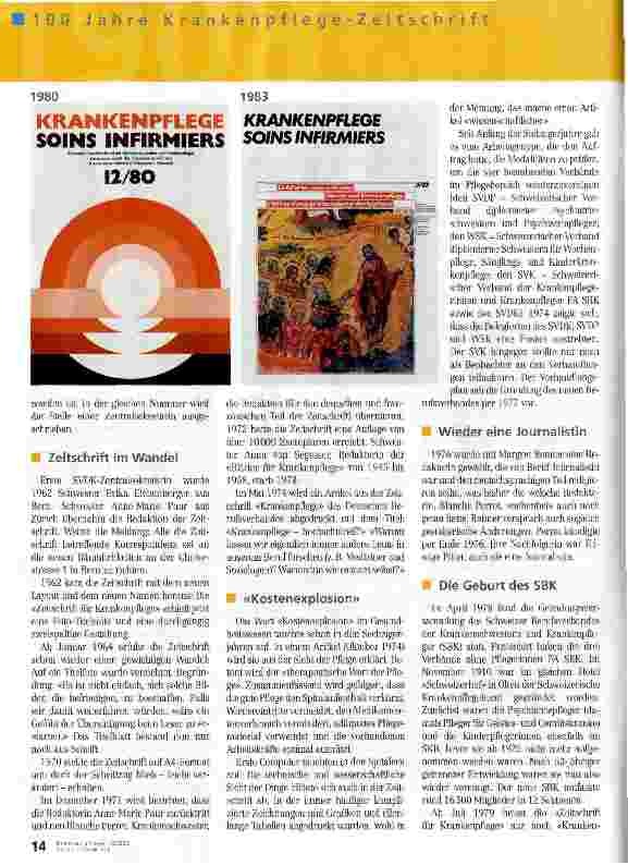 Vorschauseite 5: Spiegel der Geschichte der Schweizer Pflegenden