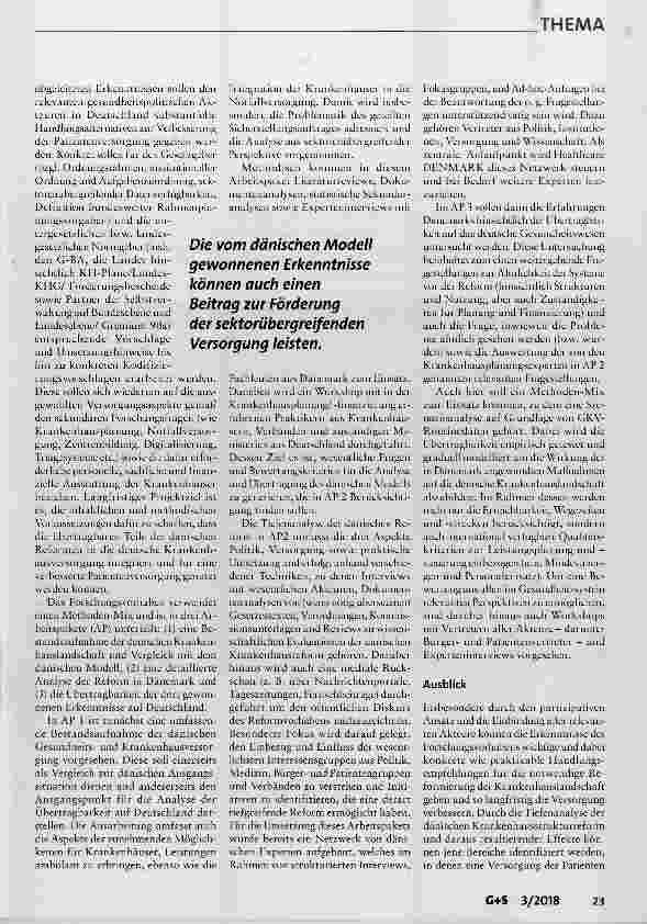 Vorschauseite 5: Krankenhaus: Impulse aus Dänemark für Deutschland