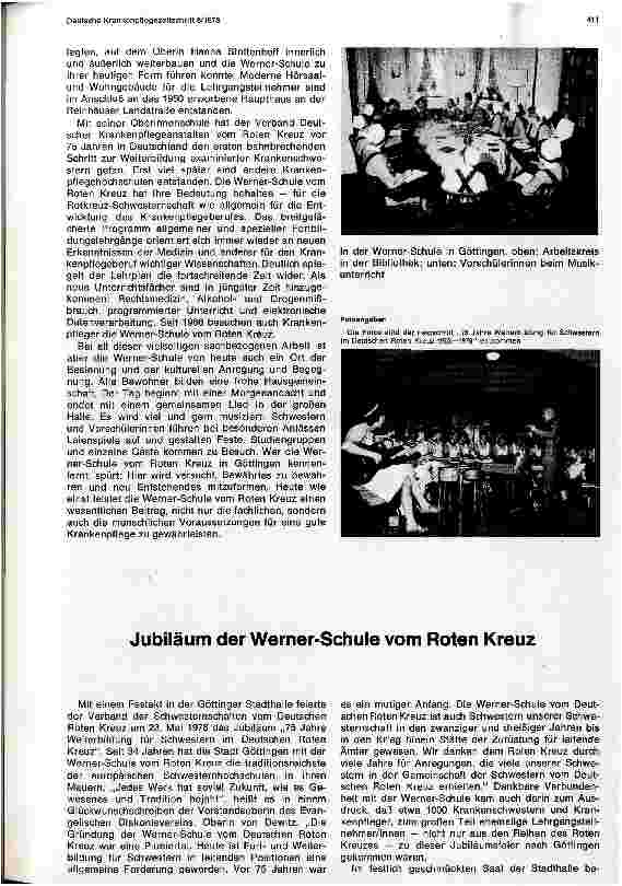 Vorschauseite 3: 75 Jahre Weiterbildung für Schwestern im Deutschen Roten Kreuz Von der Oberinnenschule zur modernen Schwesternhochschule