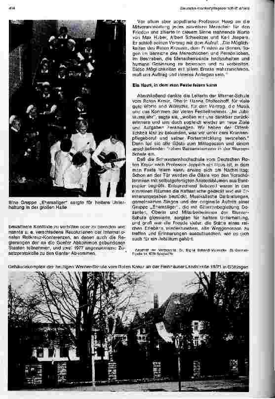 Vorschauseite 6: 75 Jahre Weiterbildung für Schwestern im Deutschen Roten Kreuz Von der Oberinnenschule zur modernen Schwesternhochschule