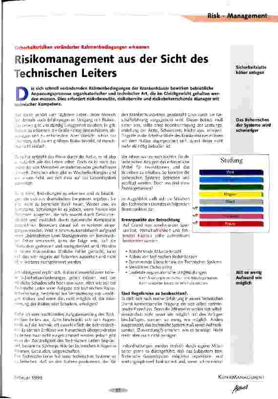 Vorschauseite 1: Risikomanagement aus der Sicht des Technischen Leiters