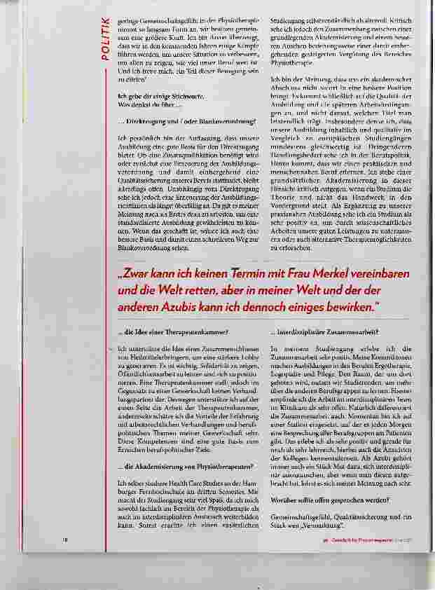 Vorschauseite 3: Denkfabrik Physiotherapie