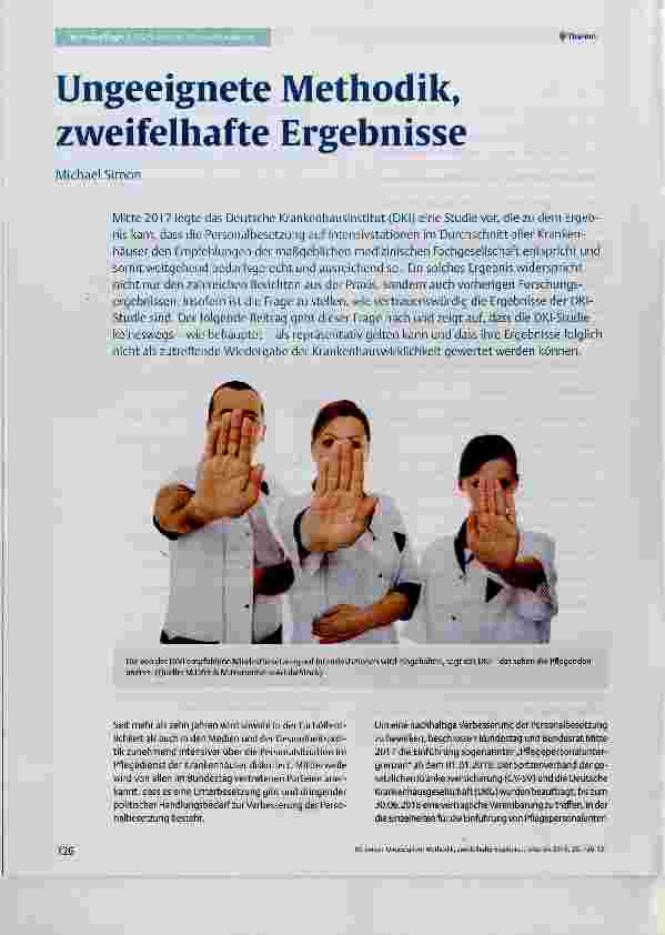 Vorschauseite 1: Ungeeignete Methodik, zweifelhafte Ergebnisse