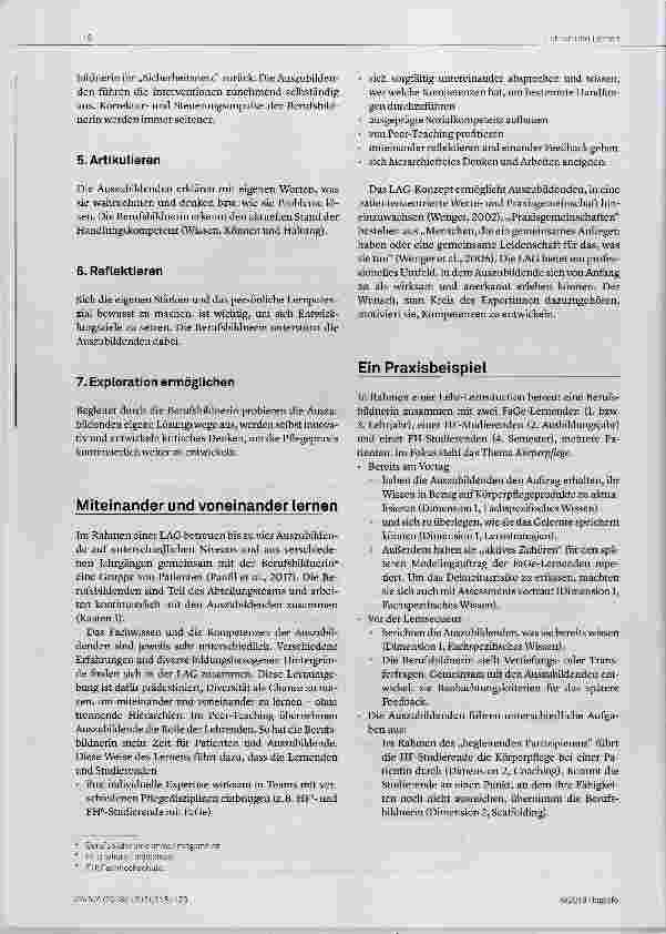 Vorschauseite 4: Ein zentrales pädagogisches Modell für die Praxisausbildung: „Cognitive Apprenticeship“