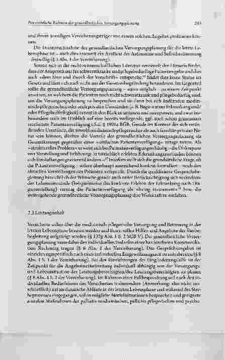 Vorschauseite 5: Der rechtliche Rahmen der gesundheitlichen Versorgungsplanung für die letzte Lebensphase (5 132g SGBV)