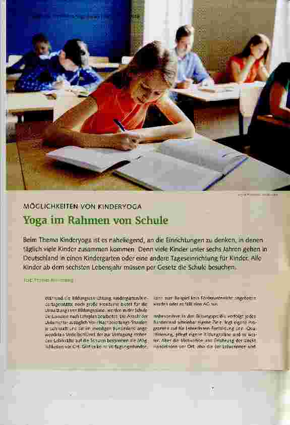 Vorschauseite 1: Yoga im Rahmen von Schule