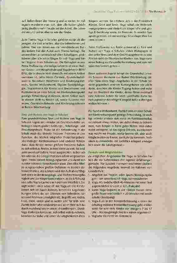 Vorschauseite 4: Yoga im Rahmen von Schule