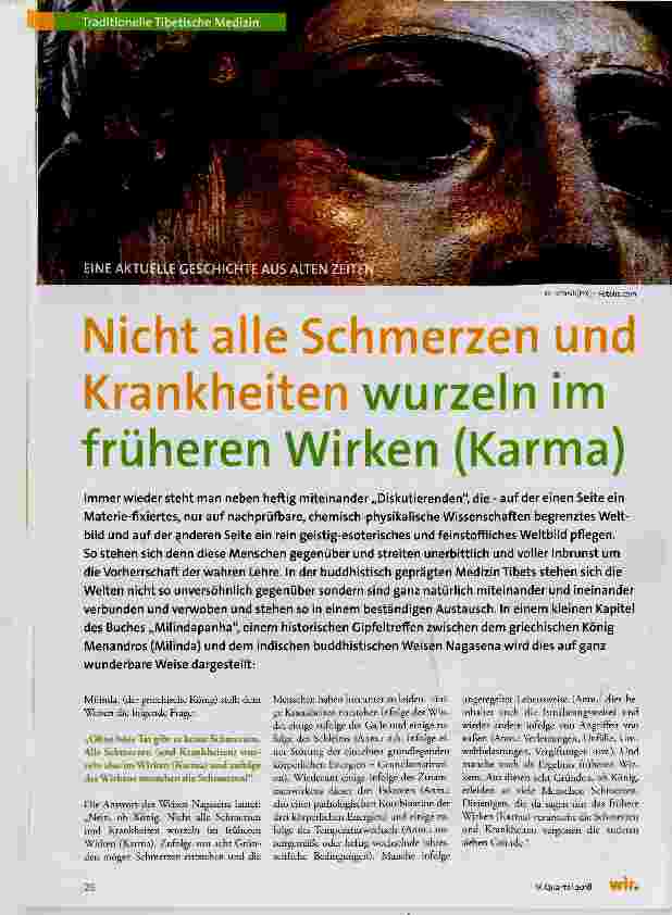Vorschauseite 1: Nicht alle Schmerzen und Krankheiten wurzeln im früheren Wirken (Karma)