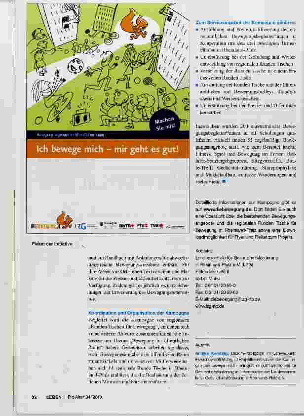 Vorschauseite 2: „Ich bewege mich mir geht es gut!“